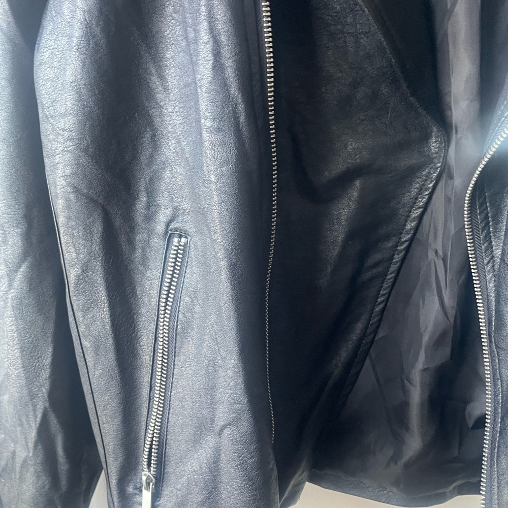 Spirit Black Leather Biker Jacket - Picture 7 of 9